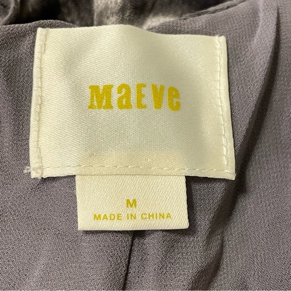 MAEVE by ANTHROPOLOGIE Crushed Velvet Wide Leg Jumpsuit in Silver - Picture 6 of 7